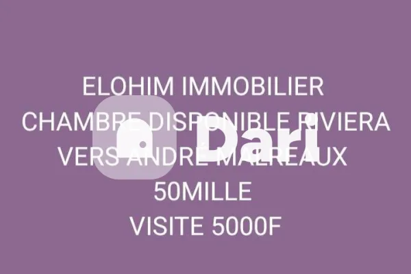 Chambre à louer à Cocody Riviera 2