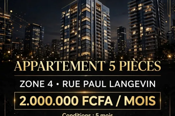 Appartement 5 pièces haut standing à Zone 4